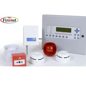 Conventional & Add. Fire Detection & Alarm Control Panel with Detectors